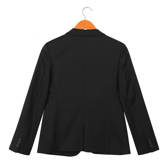 Banana Republic jacket womens 8 black business casual classic two button blazer - Picture 4 of 11